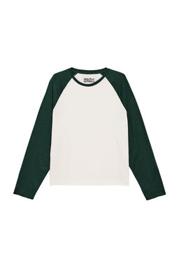 CAMISETA CROPPED FIT COLOR BLOCK / Verdes