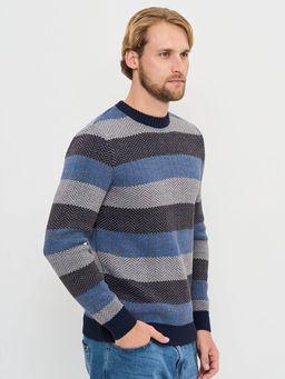 Джемпер мужской 5242-12388. 8800550/3600588/77/6300243 т.синий/деним/т.бежевый/арктика