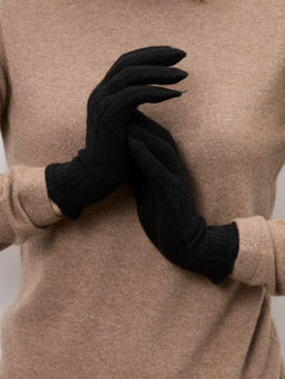 Перчатки из кашемира ULkos черные