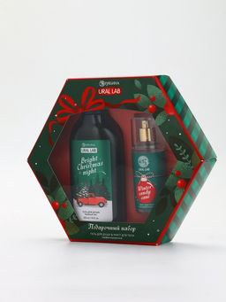 Подарочный набор Happy New Year: гель для душа и мист для тела, зелёный, URAL LAB