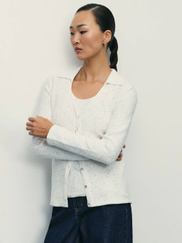 Кардиган из хлопка с пайетками / Zarina