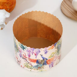 Цена за 1400 шт. Форма бумажная для кулича "Павлины" 134 x 100 мм ( фасовка 1400 шт)