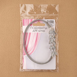 Подхват для штор Ветвь, 8 2,5 см, 23,5 см, цвет серебряный - Арт узор фото 5