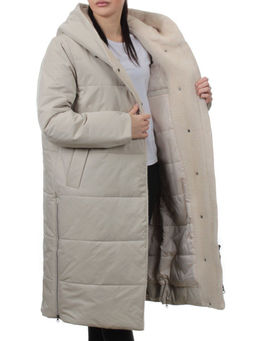 M-9115 LT. BEIGE Пальто зимнее женское (верблюжья шерсть)