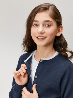 ACOOLA / Жакет детский для девочек Kayla темно-синий  фото 5