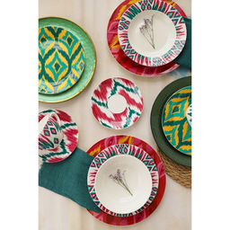 Тарелка фарфоровая десертная Доляна Askm, d=20,5 см, цвет зелёный  фото 11