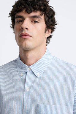 STRIPED CREASED-EFFECT SHIRT - Zara фото 5