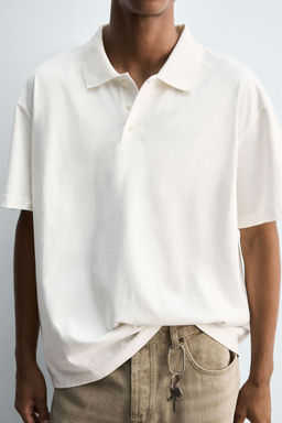 WASHED REGULAR FIT POLO SHIRT - Zara фото 5