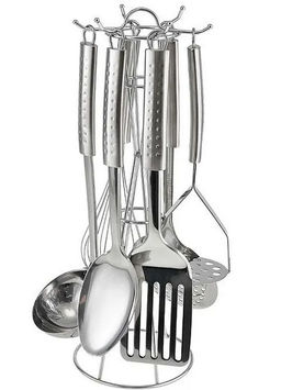 Набор кухонных принадлежностей на подставке 7 пр. (нерж.сталь) BE-1680/7
