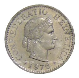 Монета 5 раппенов 1976 года Швейцария