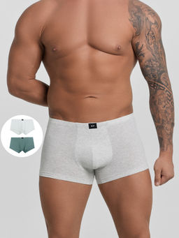 Трусы боксеры мужские в наборе, 2 шт св.серый меланж 4306-А +бриз 411122-2
