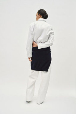 ZW COLLECTION TAPERED MID-WAIST WAXED CRACKLED JEANS - Zara фото 4