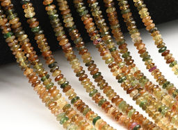Бусины из турмалина зеленого рондель 5мм, 38см, 185 бусин Радуга камня