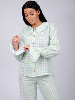 Пижама "Алези 2" зелёная, трикотаж