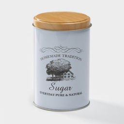 Банка для сахара «Дом и поле», 12×7.5×7.5 см, цвет белый
