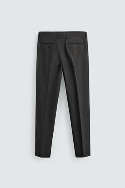 TEXTURED CHECK SUIT TROUSERS - Zara фото 20