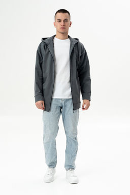 Куртка толстовка мужская из мягкого хлопкового футера