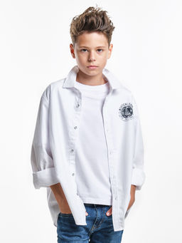 Рубашка белая для школы на праздник UD 7979 белый - Mini maxi фото 14