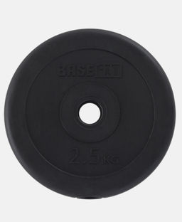 Диск пластиковый BASEFIT BB-203 2,5 кг, d=26 мм, черный