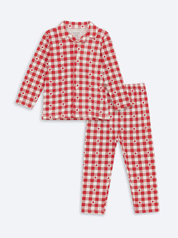 Polo Yaka K?z Bebek Pijama Tak?m