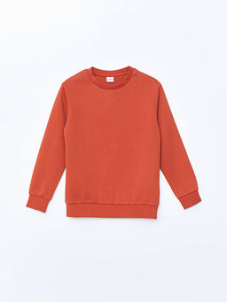 Bisiklet Yaka Basic Uzun Kollu Erkek ?ocuk Sweatshirt