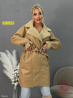 дубленка женская длинная с поясом - Bruno фото 2