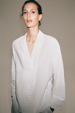 CAMISA BOTONES ZW COLLECTION / Blanco - Zara фото 4