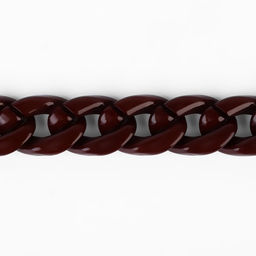 Цепочка для сумки, пластиковая, 23 17 мм, 120 см, цвет тёмно-коричневый - Арт узор фото 2