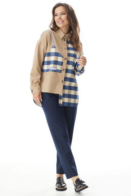 Костюм Magia mody 2334 беж+ синий