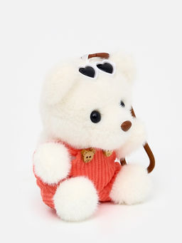 Мягкая игрушка на подвесе «Мишка в очках» 12 см