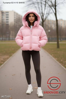 Тёплый женский пуховик с объёмным капюшоном - Bruno фото 3