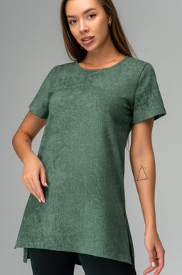 Удлиненная женская футболка с разрезами Happyfox