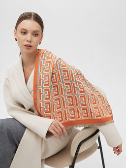 в составе ШЕРСТЬ и КАШЕМИР Большой, мягкий, теплый двусторонний палантин - Tantino фото 9