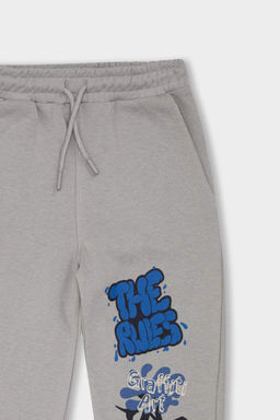 Брюки из плотной ткани-свитера стандартного кроя для мальчиков - Defacto фото 2