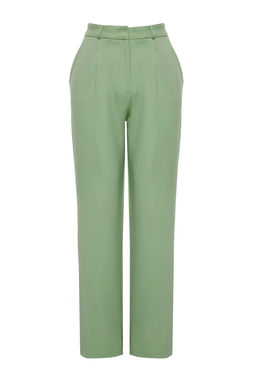 Mint Straight/Duz Kesim Pileli Dokuma Kumas Pantolon TWOSS21PL0155