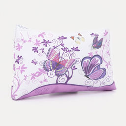 Цена за 3 шт. Косметичка - пенал на молнии, плоская, с рисунком «Бабочки», фиолетовая