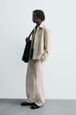 CONTRAST TEXTURED OVERSHIRT - Zara фото 4