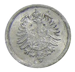 Монета 1 пфенниг 1917 года F Германия