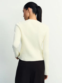 Облегающий джемпер с вискозой в составе / Zarina  фото 4