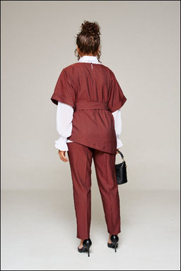 Комплект 3-ка, 6343, блузка, брюки и жилет - B&F фото 2