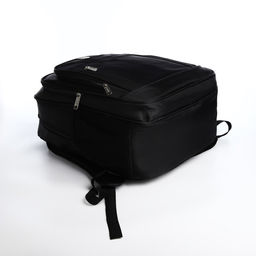 Рюкзак молодёжный из текстиля, 2 отдела на молнии, 4 кармана, цвет чёрный - Simaland фото 3