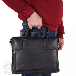 Портфель мужской кожаный 20-147-5H black Heanbag в Новосибирске - S-style фото 2