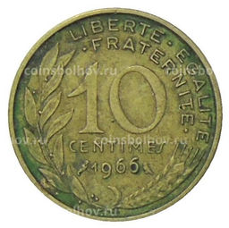 Монета 10 сантимов 1966 года Франция