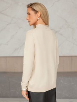 Свободный свитер тонкой вязки из хлопка