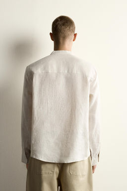 CAMISA RELAXED FIT 100% LINO / Beige claro - Zara фото 3