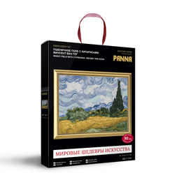 Набор для вышивания PANNA Золотая серия MET-7347 Пшеничное поле с кипарисами 38 х 30 см