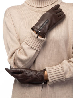 Перчатки женские 100% ш IS942 d.brown - Eleganzza фото 5