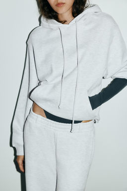 BELTED STRAIGHT-LEG FLEECE TROUSERS - Zara фото 3