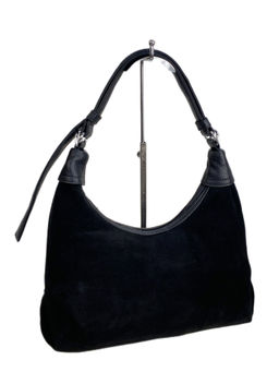 Женская сумка из искусственной кожи и натуральной замши, цвет черный