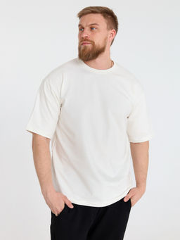 Футболка овер base unisex, тофу - Inzibe фото 8